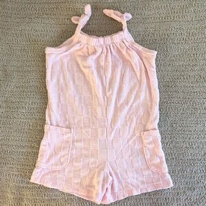Old Navy Soft Pink Checkered Romper